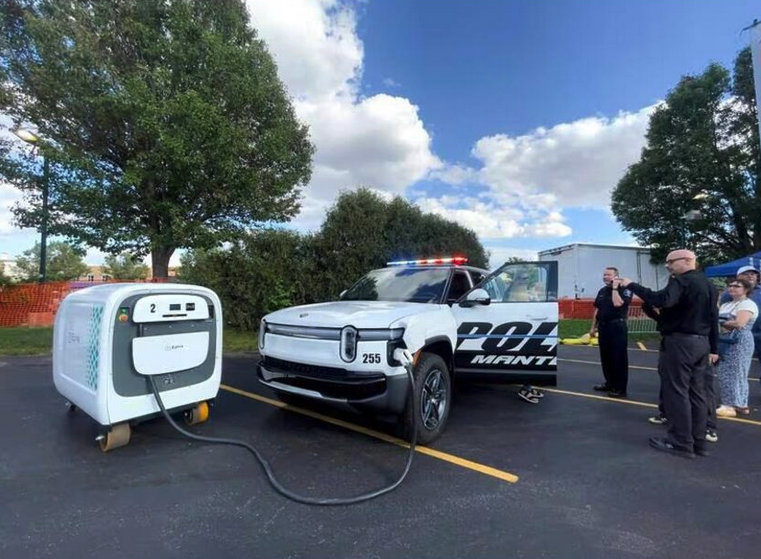 Featured image for “Gotion delivers Rivian EV squad car donation to Manteno Police”